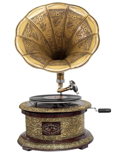 Nostalgie grammophon rund - nostalgie,