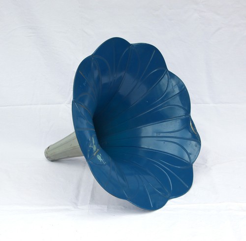 Grammophontrichter blau - grammophontrichter, -blau-